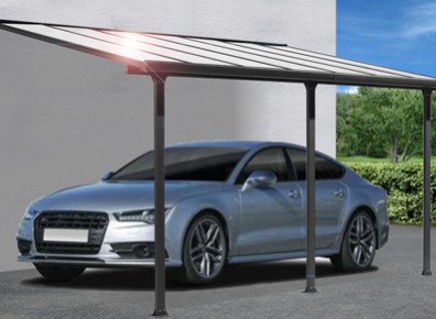 carport aluminium adossé